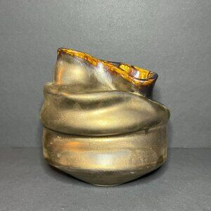 Jodi Sommer Signed Hand Crafted Decorative Abstract Studio Art Folded Pot Vase